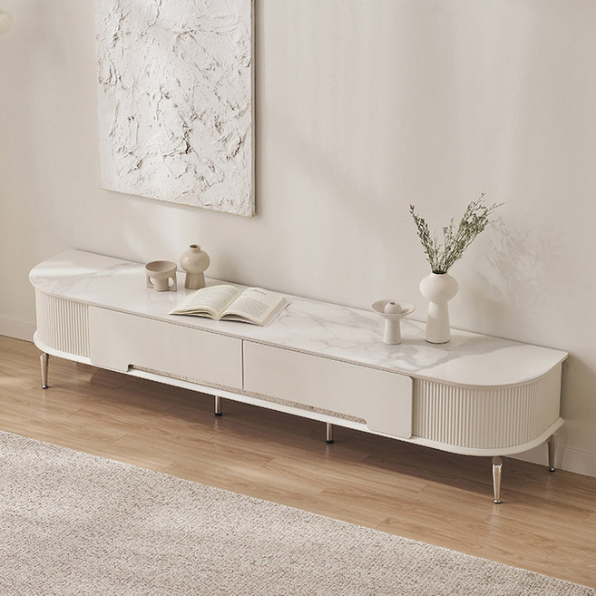 삼익가구 포이브 세라믹 템바보드 2000 거실장 티비다이, 화이트