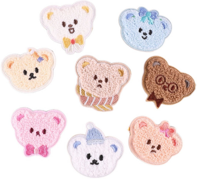 별라 열접착식 와펜 자수 패치 과일 동물원 세트