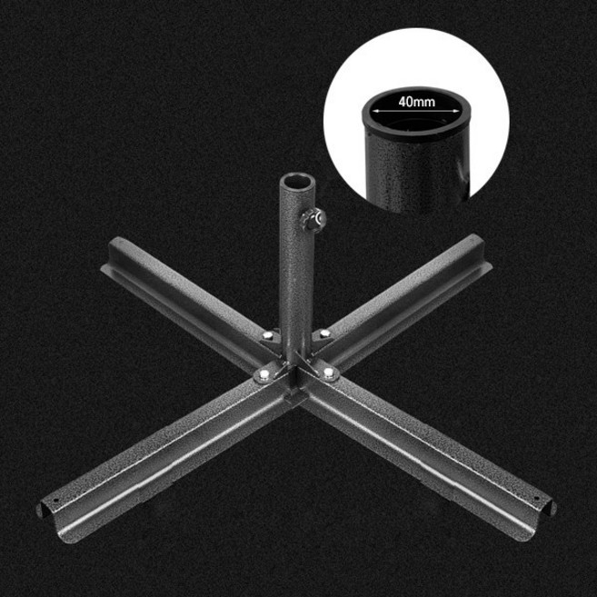 십자형 대형바라솔받침대 파라솔거치대 4발형 편의점파라솔 받침40mm대구경, 상세페이지 참조, 1개
