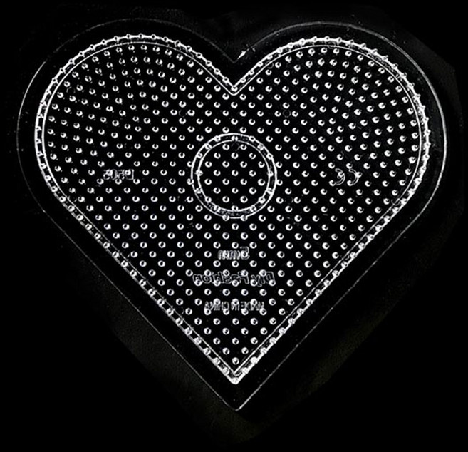 컬러비즈 5mm 대형 모양판 모음, 하트