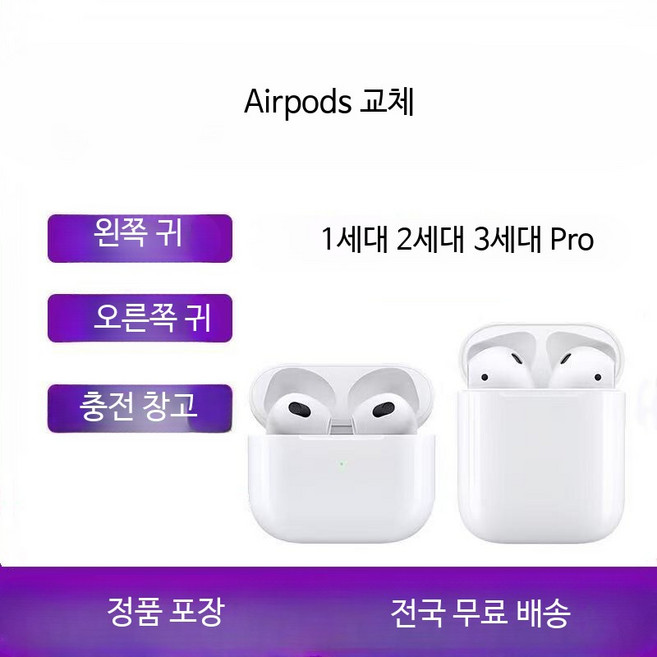 1세대 2세대 3세대 프로호환 교체용, E_AirPods Pro1세대 오른쪽 귀, 단일 모델