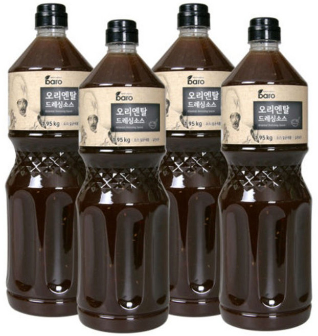 바로 오리엔탈 드레싱 소스 1.95kg 샐러드 양식 드레싱 샌드위치 대용량, 4개