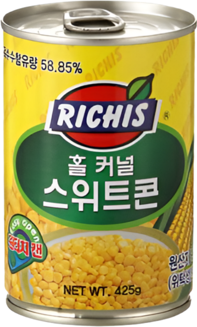 리치스 스위트콘 425g 24개 옥수수 통조림 태국콘