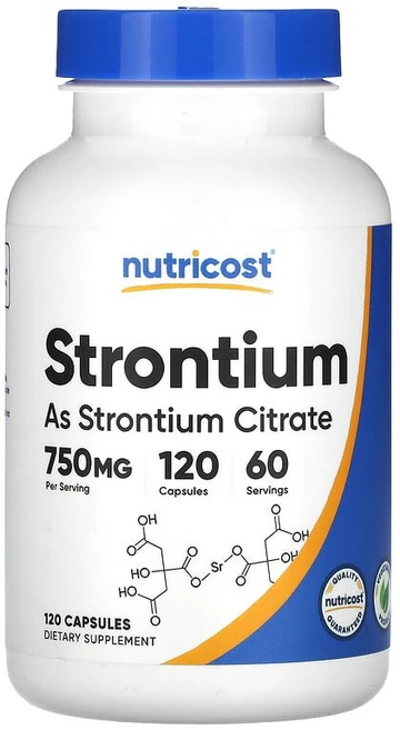 Nutricost 스트론튬 캡슐 120정(캡슐 1정당 375mg) NCS-67437, 120정, 1 - 쿠팡