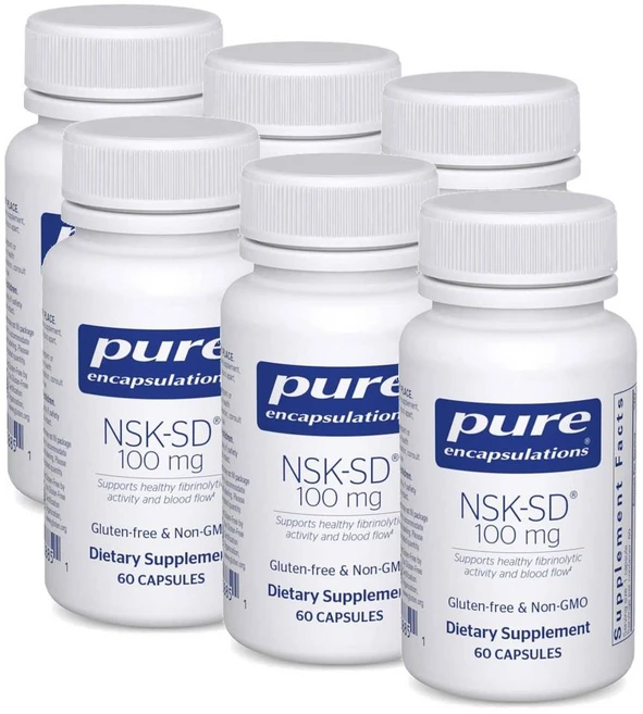 퓨어인캡슐레이션 NSK-SD 나토키나제 100mg 캡슐 Pure Encapsulations, 60정, 6개 - 쿠팡