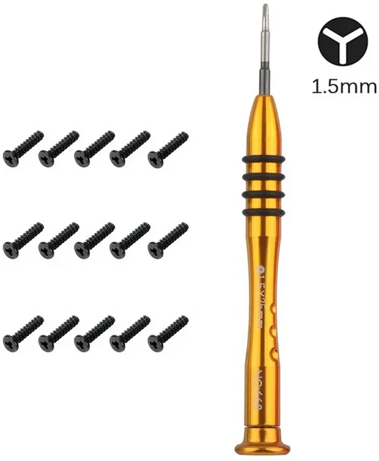 1.5mm Triwing Y00 스크루 드라이버 및 15pcs Y 형 Tripoint 나사 교체 Nintendo Switch Joycon 컨트롤러, 02 Driver and screws