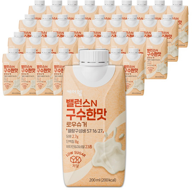 케어웰 밸런스N 구수한맛 로우슈거, 200ml, 36개