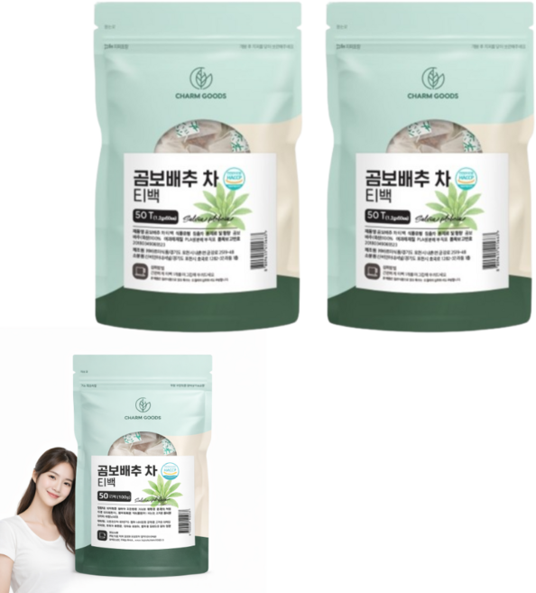 Charm Goods 국산 곰보배추차 티백 설포라판 HACCP 인증, 2개