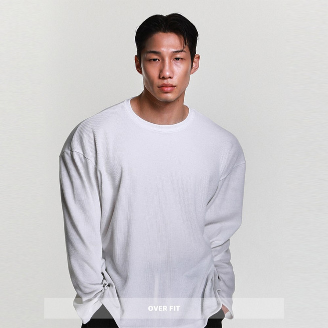 알브이디 와플 오버핏 롱슬리브(3color)