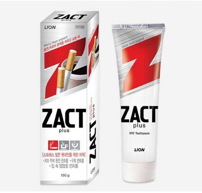 국산 라이온 작트 미백 치약 150g 흡연 니코틴 제거 착색 치약, 1개
