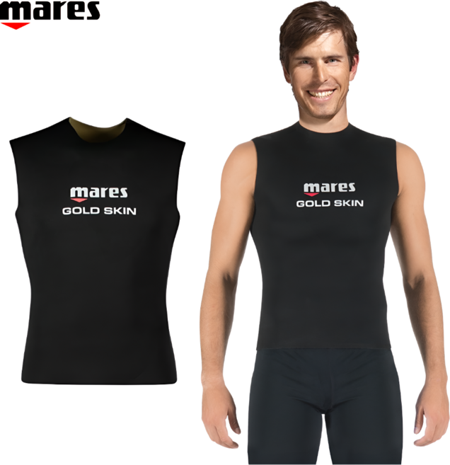 마레스 프리다이빙 서핑 골드 스킨 2mm 슈트 바다수영 스쿠버 조끼