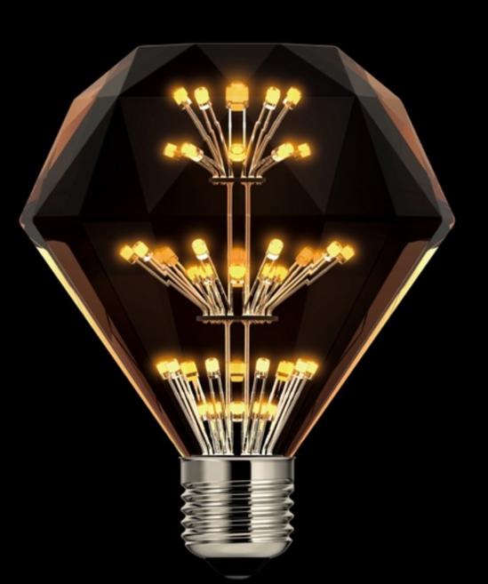 LED 전구 디자인램프 눈꽃 D95 다이아몬드 에디슨 카페 인테리어 감성 캠핑, D95 디자인램프, 5개