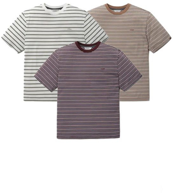 올젠 남성 그래픽 스트라이프 라운드 반팔티 ZBG2TR1214