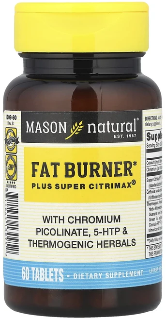 절실히 몸관리가필요한시기 Mason Natural 지방 연소제 플러스 Super Citrimax 60정 프리미엄할인상품입니다, MasonNatural지방연소제플러스SuperCitri, 1개 - 쿠팡