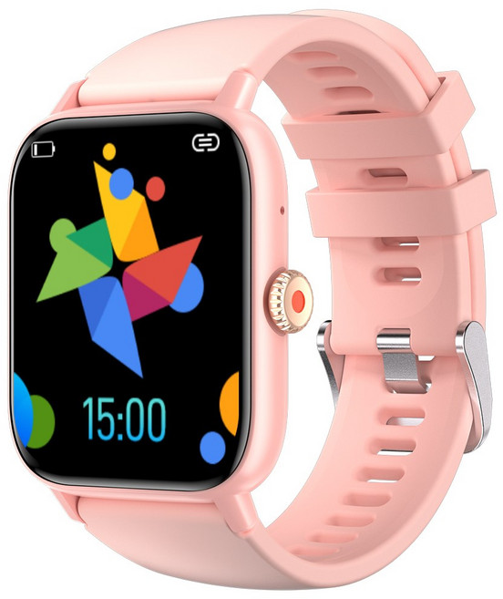 WAPIK 블루투스 통화 스마트워치 Z8 한글판 GPS, 핑크, 4.8cm, GPS + 블루투스