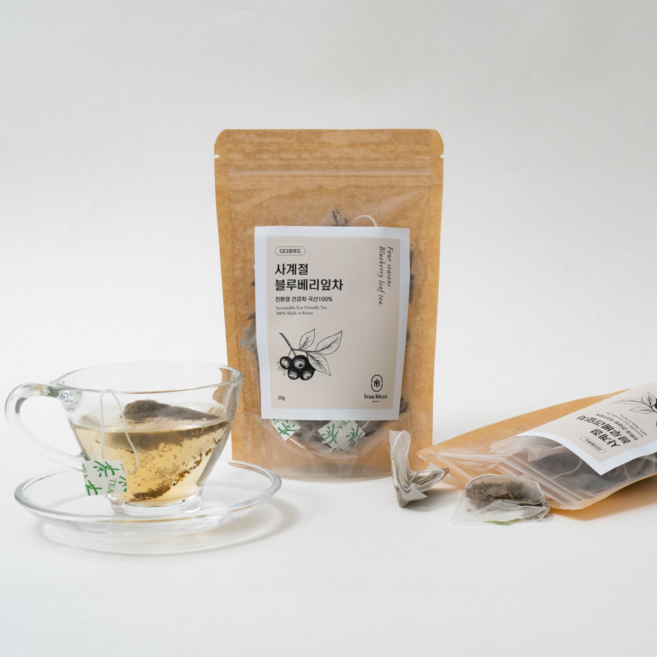 블루베리잎차 눈에 좋은 건강한 블루베리 차 허브티 티백, 잎차 20g(20티백 지퍼백)_1개, 1g, 4개, 20개입, 1g