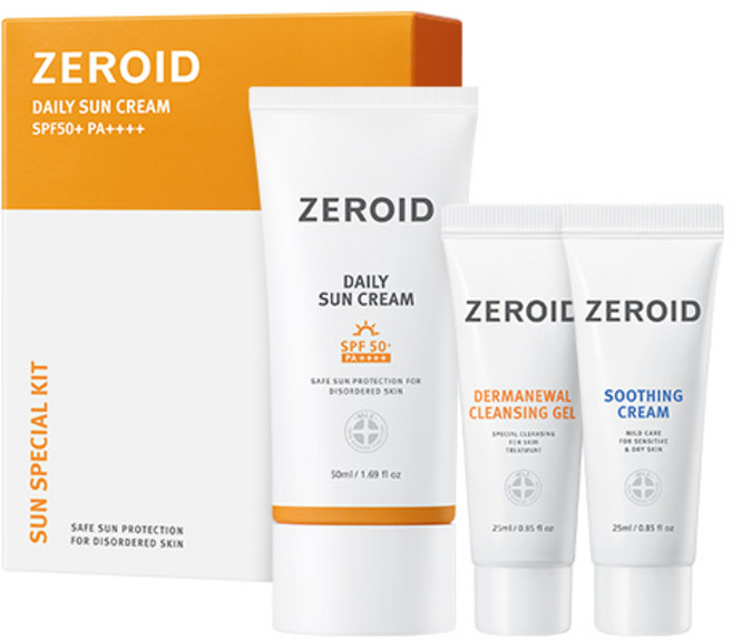 [제로이드] 데일리 선크림 기획세트 SPF50+/PA++++ 50ml, 1개