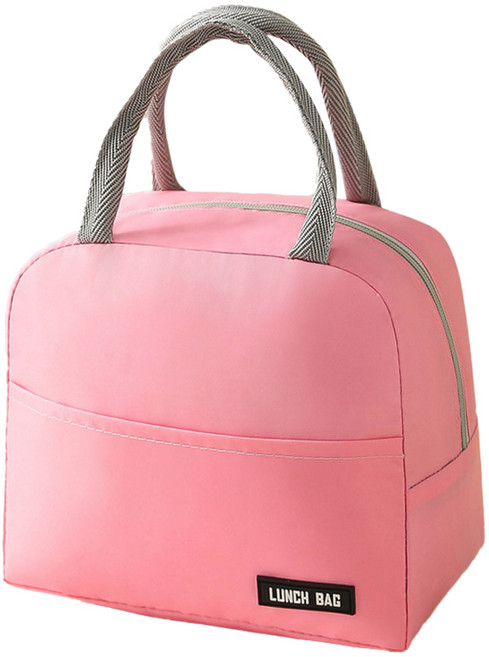 골드팡 능직 단색 보온보냉 가방, 핑크, 6개