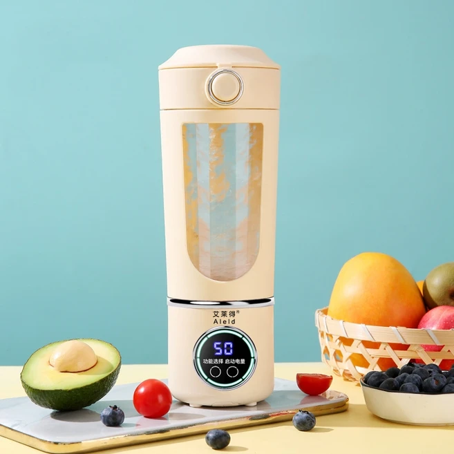 무선 휴대용 블랜더 충전형 700mL, 베이지색, 베이지색 - 쿠팡