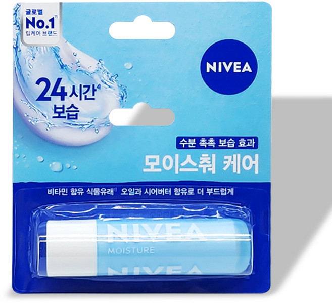 니베아 립케어 립밤, 모이스춰 케어, 4.8g, 1개