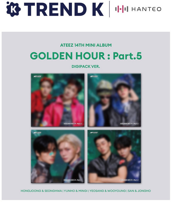 에이티즈 ATEEZ 미니14집 앨범 GOLDEN HOUR 골든아워 Part 5 유닛 디지팩, C Ver(우영,여상)