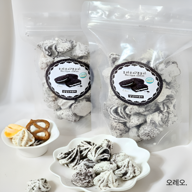 하루쿠키 오레오 수제 머랭쿠키 소분용 대용량화이트데이선물, 1개, 30g