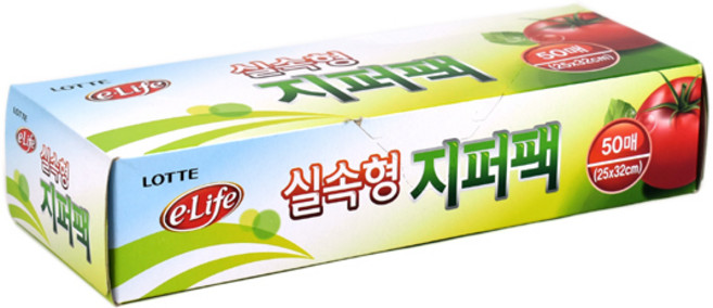 롯데 식자재 지퍼백 지퍼팩 25X32 50매, 1개