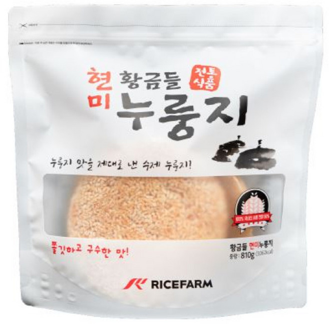 라이스팜 황금들 현미 누룽지, 1개, 810g