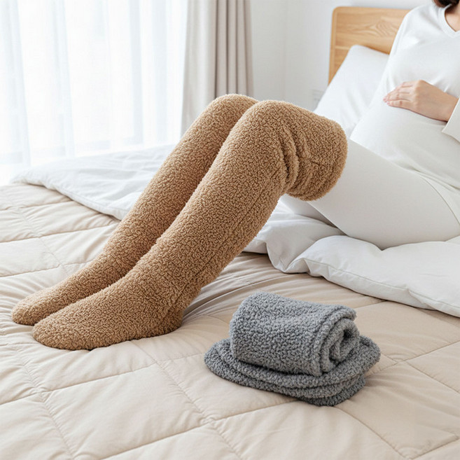 1+1 제인마랑 수족냉증 레그워머 임산부 보온 겨울 기모 따뜻한 무압박 양말