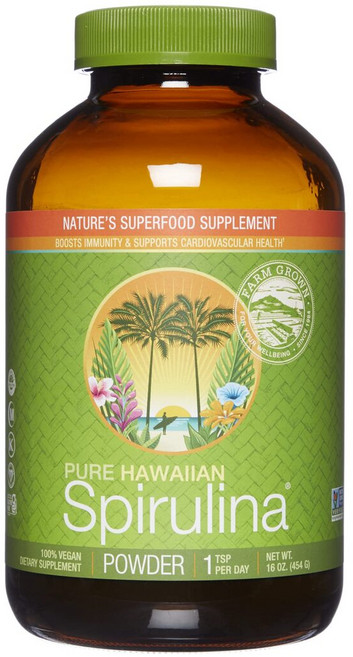 뉴트렉스 하와이 퓨어 하와이안 스피루리나 파우더 454 g, 기본, 1개, 454g
