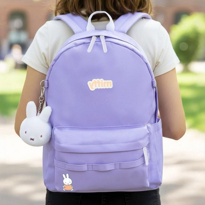 미피 코어 백팩 퍼플 캐릭터 가방 배낭 학생 신학기 선물 데일리
