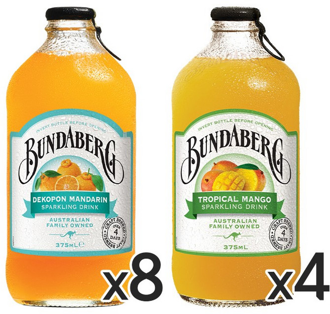 분다버그 데코폰 만다린8 망고4, 12개, 375ml