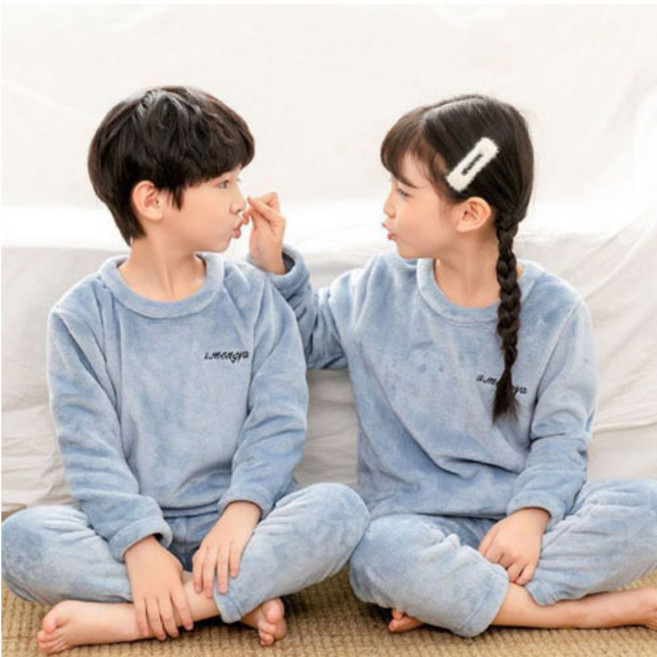 아동 주니어 겨울 수면 잠옷 파자마 상하복 세트 극세사 홈웨어