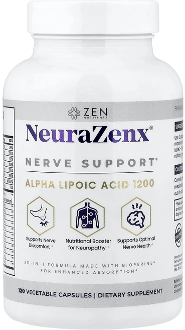 Zen 뉴트리 Nutrients NeuraZenx® 신경계 건강 증진 베지 캡슐 120정141692원산지:기타, 1개 - 쿠팡