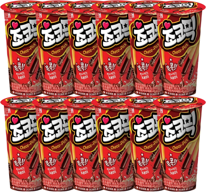 해태제과 초코픽 막대과자, 45g, 12개