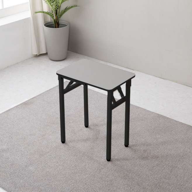 이반가구 1인~8인 접이식테이블 다용도 책상 절탁자 식탁 컴퓨터책상 입식책상 회의테이블 작업테이블 다용도 오피스 사무실 서재, 절탁자 600x400, 그레이(블랙테두리), 블랙다리