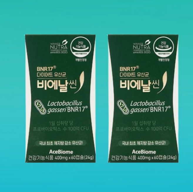 모유 유래 비에날씬 프로 다이어트 유산균 BNR17 비에날신 프로 비엔알17 유산균 유상균 체지방감소 에도움, 1개, 60회분