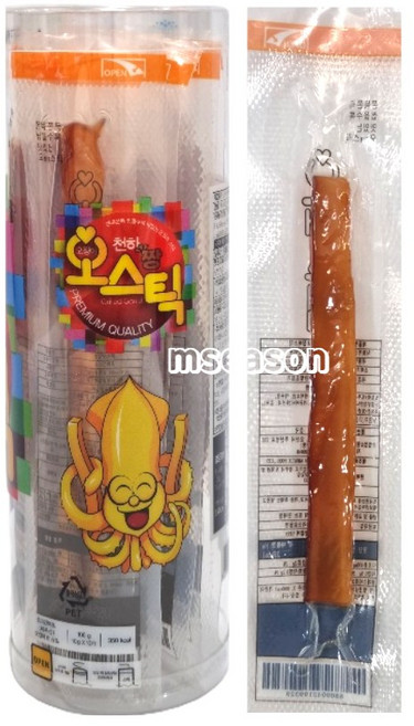 천하짱 오스틱 1통 10g*40개입 맛있는 간식 주전부리 오징어스틱 호야건어물, 100g, 1개