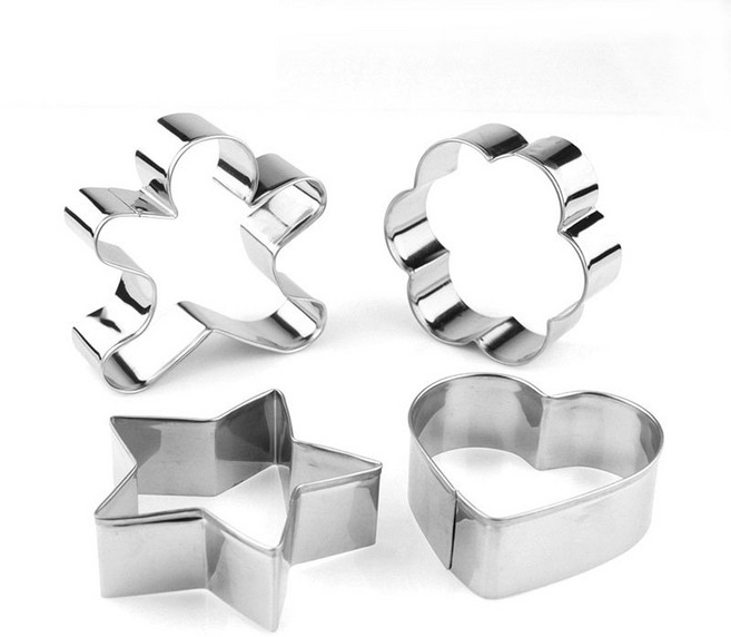 Yiye 클래식 쿠키커터 4종 세트, 1개, 스테인리스 스틸