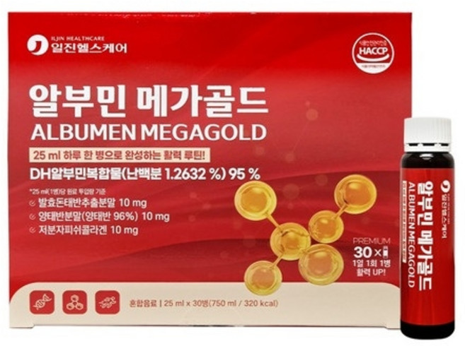 알부민 메가골드 30병 액상 건강기능식품 활력루틴 에너지 충전, 1개