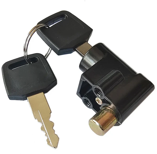 Electric Bicycle E-bike Vehicle Battery Box Lock Front Big Head Anti-theft, 01 CHINA