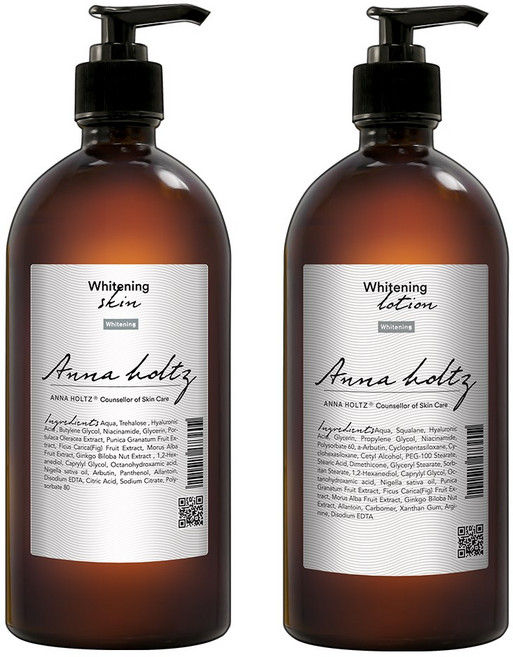 안나홀츠 화이트닝 스킨 300ml + 로션 300ml 세트, 1세트