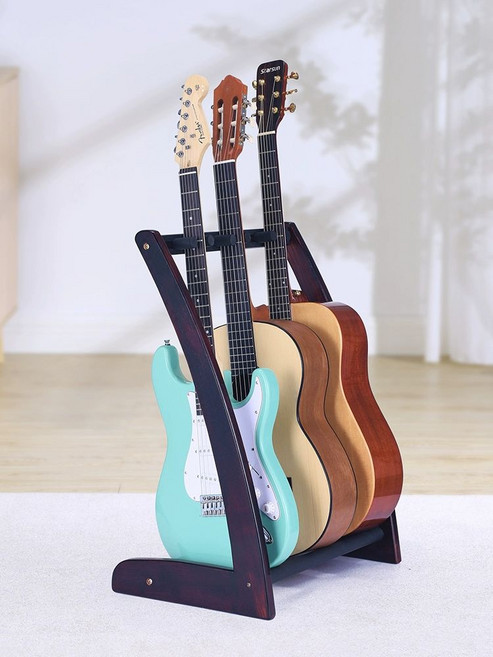 통기타 거치대 스탠드 위고뮤직 기타 넥홀더 높이조절 목재 기타 거치대, 1개