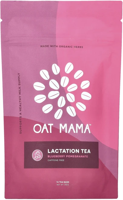 Oat Mama 모유 수유 차 블루베리 석류 카페인 무함유 티백 14개 32g, OatMama모유수유차블루베리석류카페인무함유티백14개3, 1개 - 쿠팡