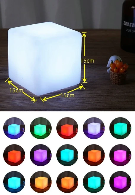 무드등 줄조명 인테리어 간접 LED 무선 조명등 수면 우주빔 램프 디 밍이 가능한 LED 큐브 야간 조명 디밍, 01 6 inch Cube, 01 Multicolor