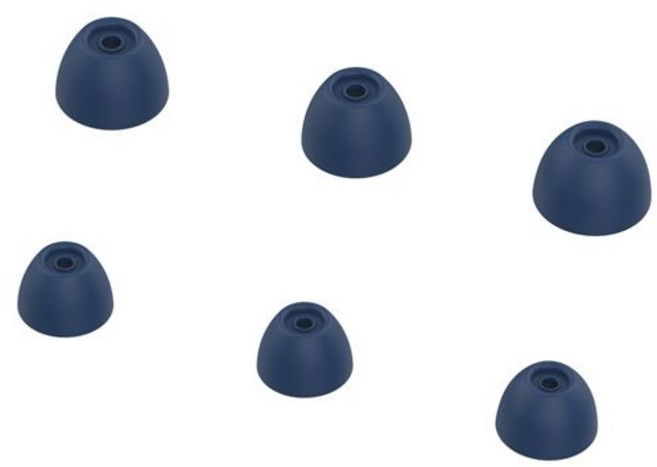 6Pcs 소프트 실리콘 이어폰 커버 버드 2 캔디 컬러 안티 슬립 헤드폰 케이스 팁 이어폰 이어팁 키트, [04] dark blue