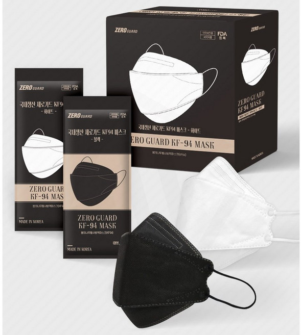 마스크 KF94 숨쉬기편한 국산황사방역 귀편한 중형 50매100매, 화이트