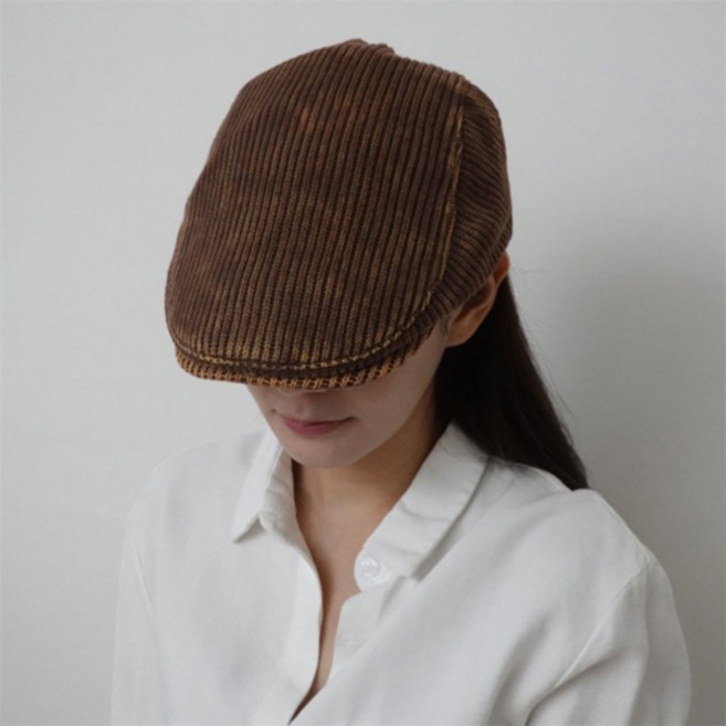 [옷자락 (osjarak)] 여자 남자 골덴 헌팅캡 클래식 뒷버튼 카페 모자