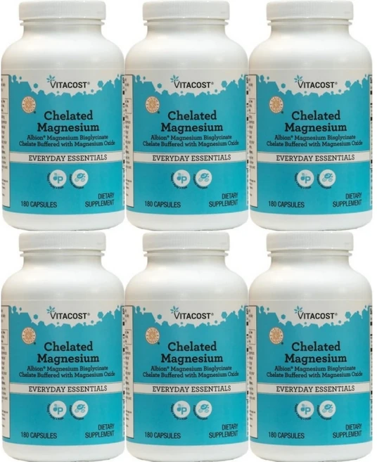 비타코스트 알비온 킬레이티드 마그네슘 콤플렉스, 6팩, 180정 - 쿠팡
