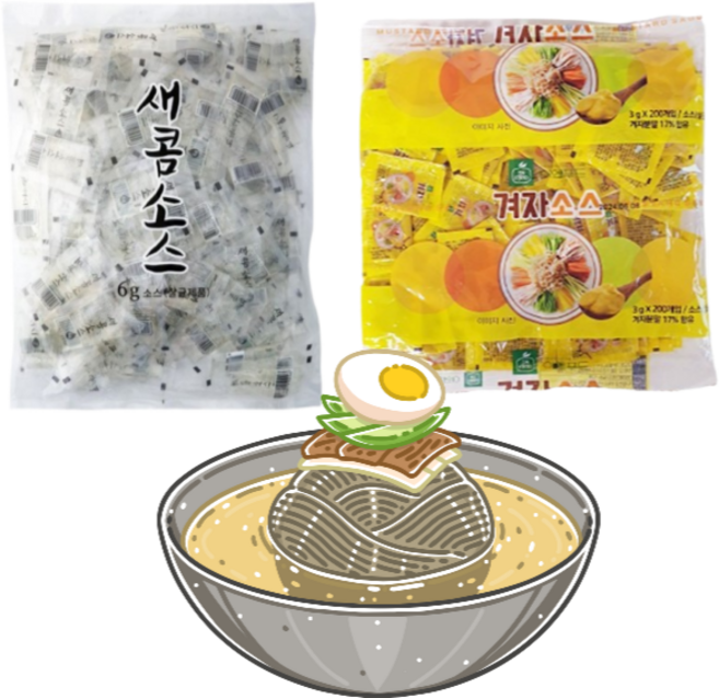 일회용 냉면배달식초 겨자 신슈 미니식초 200ea + 이엔 미니겨자 200ea 1세트